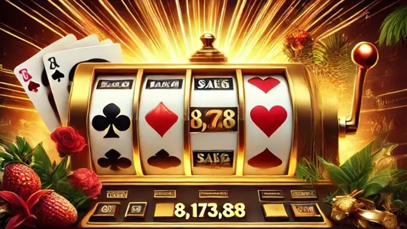 Reel slot mobile dengan grafis simbol permainan